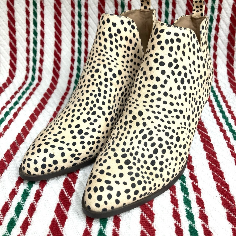 Animal Print Size 9 Suede Ankle Boots